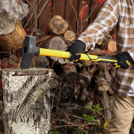 Колун-кувалда 3000 г Denzel 21851, кованая, фибергласовая  рукоятка c TPR покрытием, 880 мм купить в Уфе