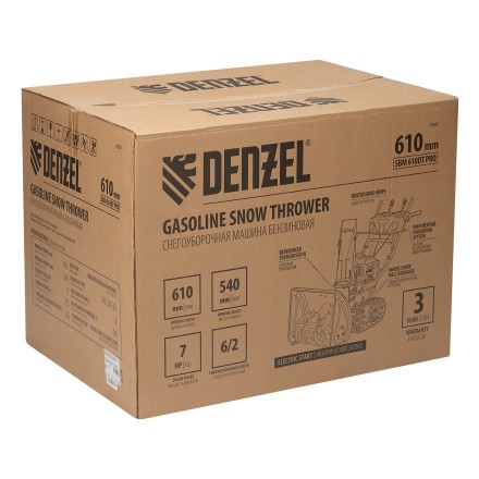 Бензиновая снегоуборочная машина Denzel SBM 610DT PRO, 212cc, гусеницы, эл.старт, блок. дифф. купить в Уфе