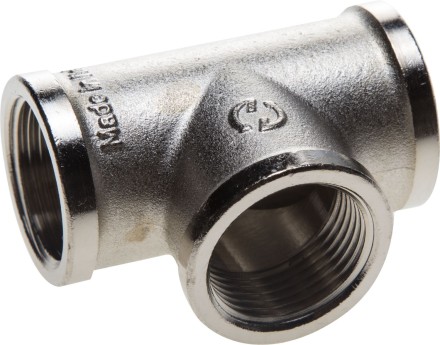 Тройник GENERAL FITTINGS никелированная латунь, г/г/г, 3/4&quot; 51052-3/4 купить в Уфе