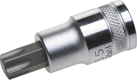 Торцовая бита-головка KRAFTOOL &quot;INDUSTRIE QUALITAT&quot;, материал S2, TORX, сатинированная, 1/2&quot;, Т55 27905-55_z01 купить в Уфе