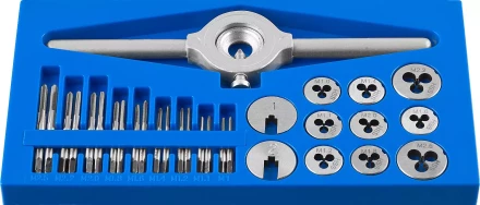 Набор метчиков и плашек малых размеров 31 предмет серия ПРОФЕССИОНАЛ купить в Уфе