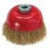 Щетка для УШМ, 125 мм, М14, &quot;чашка&quot;, латунированная витая проволока  MATRIX 74606 купить в Уфе