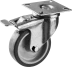 Колеса поворотные с тормозом из термопластичной резины с полипропиленовым диском серия ПРОФЕССИОНАЛ купить в Уфе