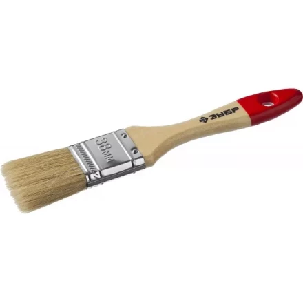 Кисть плоская  ЗУБР &quot;УНИВЕРСАЛ-МАСТЕР&quot;, натуральная щетина, деревянная ручка, 38мм 4-01003-038 купить в Уфе