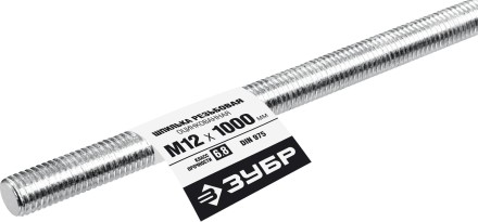 ЗУБР DIN 975, кл. пр. 6.8, М12 x 1000 мм, резьбовая шпилька, 1 шт, Профессионал (30336-12-1) купить в Уфе