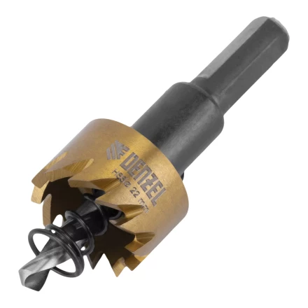 Коронка по металлу HSS, 22 мм, нитридтитановое покрытие Denzel 724103 купить в Уфе