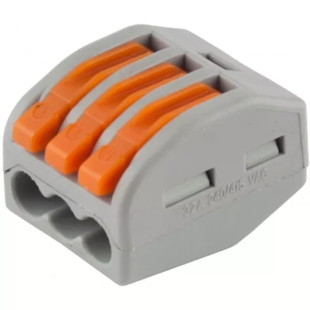 Клемма СВЕТОЗАР соединительная, разъемная, 3-х проводная, 400В, 32А, 0,5-2,5мм2/0,5-4мм2, 2шт 49190-3 купить в Уфе