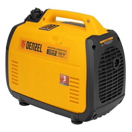 Генератор инверторный Denzel GT-1200iS, 1.2 кВт, 230 В, бак 2.4 л, закрытый корпус, ручной старт купить в Уфе