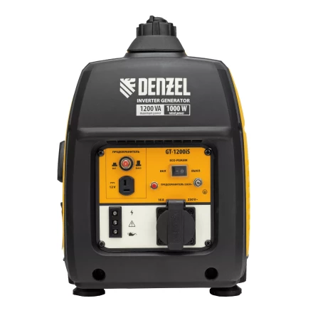 Генератор инверторный Denzel GT-1200iS, 1.2 кВт, 230 В, бак 2.4 л, закрытый корпус, ручной старт купить в Уфе
