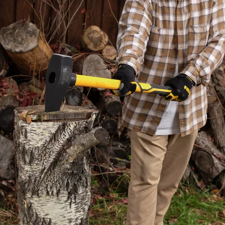 Колун-кувалда 4000 г Denzel 21852, кованая, фибергласовая  рукоятка c TPR покрытием, 880 мм купить в Уфе