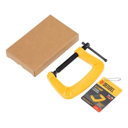 Струбцина G-образная Denzel, усиленная, 75 мм, 20642 купить в Уфе