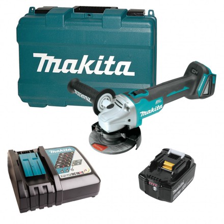 Аккумуляторная углошлифовальная машина Makita DGA504RT (1* АКБ 5Ач, ЗУ) купить в Уфе