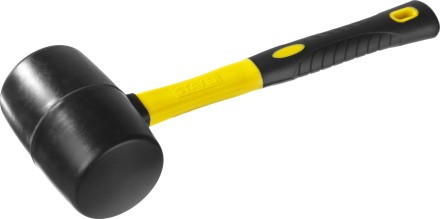 Киянка STAYER &quot;PROFESSIONAL&quot; резиновая ЧЕРНАЯ, с фиберглассовой ручкой, 900г 2054-90 купить в Уфе