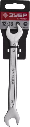 Ключ ЗУБР "МАСТЕР" гаечный рожковый, Cr-V сталь, хромированный, 12х13мм 27010-12-13 купить в Уфе