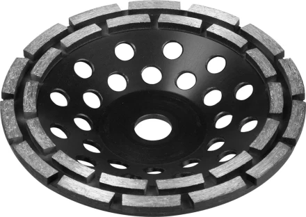 Чашка ЗУБР алмазная сегментная двухрядная, высота 22,2мм, 180мм 33372-180 купить в Уфе