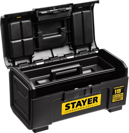 Ящик для инструмента &quot;TOOLBOX-19&quot; пластиковый, STAYER Professional 38167-19 купить в Уфе