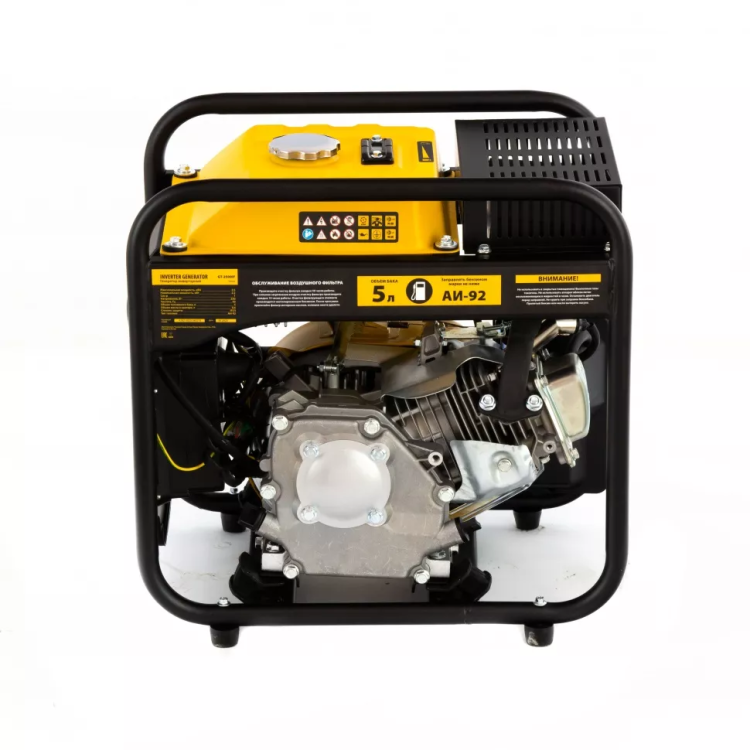 Генератор инверторный GT-2500iF, 2.5 кВт, 230 В, бак 5 л, открытый корпус, ручной старт Denzel 94704 купить в Уфе