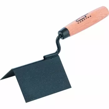 Кельма угловая, 110 х 75 х 75 мм, стальная, для внешних углов, буковая ручка  СИБРТЕХ 86313 купить в Уфе