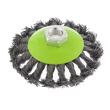 Щетка для УШМ 100 мм М14 &quot;тарелка&quot; крученая металлическая проволока СИБРТЕХ 746097 купить в Уфе