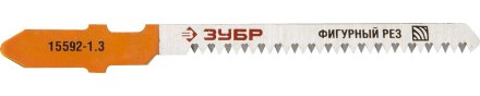 Полотна ЗУБР &quot;ЭКСПЕРТ&quot;, T101AO, для эл/лобзика, Cr-V, по дереву, фигурный рез, EU-хвост., шаг 1,3мм, 50мм, 2шт 15592-1.3_z01 купить в Уфе
