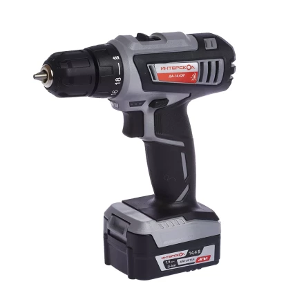 Аккумуляторная дрель-шуруповерт ИНТЕРСКОЛ ДА-14,4ЭР Li-ion АПИ (2 х 1,5Ач) купить в Уфе