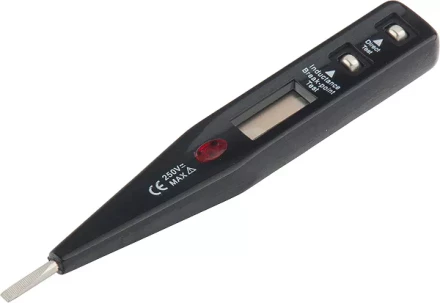 Тестер напряжения 12–220 В жидкокристаллический дисплей с неоновой лампочкой SPARTA 130855 купить в Уфе