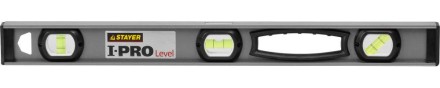 Уровень STAYER &quot;PROFESSIONAL&quot; I-PROLevel, усилен рельс с ручками, утолщен особопрочн профиль, точность 1мм/м, 3 ампулы, 60см 3477-060 купить в Уфе