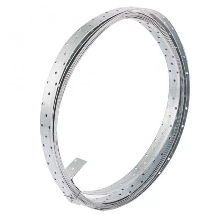 Лента перфорированная монтажная 2 мм LM 3см х 10м отверстие 4,5–5 мм цинк Россия Сибртех 46581 купить в Уфе