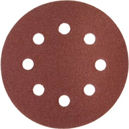 Круг шлифовальный ЗУБР "МАСТЕР" универсальный, из абразивной бумаги на велкро основе, 8 отверстий, Р120, 125мм, 5шт 35562-125-120 купить в Уфе