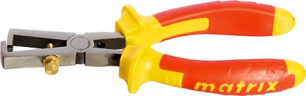 Клещи для снятия изоляции Insulated, 160мм, двухкомпонентные рукоятки MATRIX PROFESSIONAL 17717 купить в Уфе