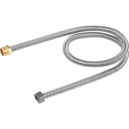 Подводка ЗУБР &quot;ЭКСПЕРТ&quot; сильфонная из нержавеющей стали, для воды, г/ш  (гайка-штуцер), 1/2&quot;, 1,0м 51011-G/S-100 купить в Уфе