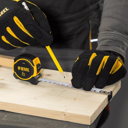 Рулетка Denzel 3м х 16мм, двухкомп. корпус, магнитный обрезиненный зацеп, 31530 купить в Уфе