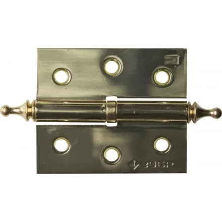 Петля дверная разъемная ЗУБР "ЭКСПЕРТ", 1 подшипник, цвет латунь (PB), правая, с крепежом, 75х63х2,5мм, 2 шт 37605-075-1R купить в Уфе