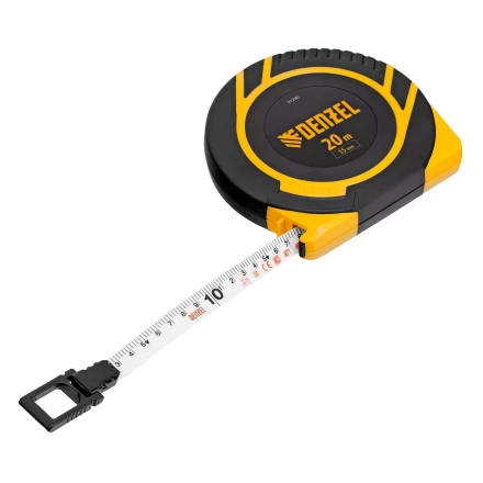 Рулетка геодезическая Denzel 20 м х 15 мм, закрытый корпус, фиберглассовая лента, 31290 купить в Уфе