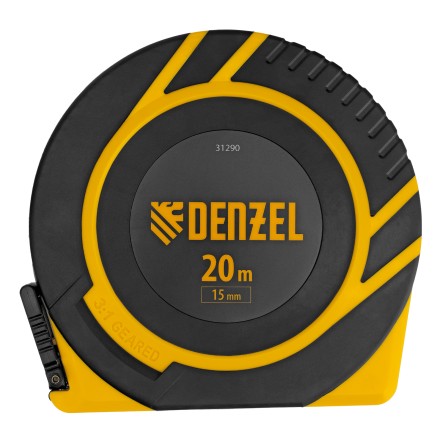 Рулетка геодезическая Denzel 20 м х 15 мм, закрытый корпус, фиберглассовая лента, 31290 купить в Уфе