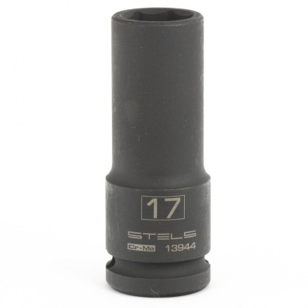 Головка ударная удлиненная шестигранная 17мм 1/2&quot; CrMo Stels 13944 купить в Уфе