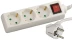 Удлинитель СВЕТОЗАР электрический с заземлением, выключателем, евро, с защитными шторками, 3 гнезда, 3м SV-55035-3 купить в Уфе