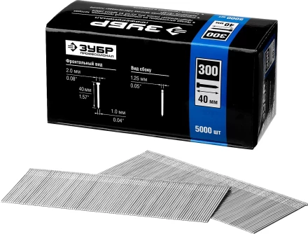 Гвозди тип 300, 40 мм, особотвердые, ЗУБР &quot;ПРОФЕССИОНАЛ&quot; 31830-40, 5000 шт 31830-40 купить в Уфе