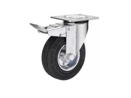 Колесо поворотное усиленное резина SRCB 97 80 мм с тормозом 1027194 купить в Уфе