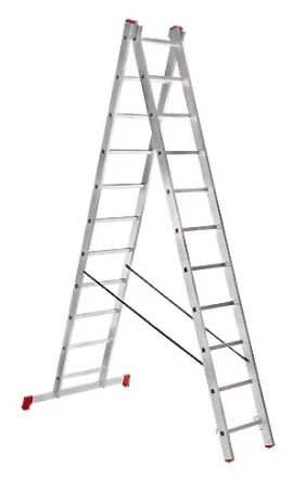 Лестница 2-х секционная алюминиевая 2*12 1013300 купить в Уфе