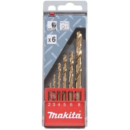 Набор сверл по металлу HSS-Tin Makita, D-43555, 6 шт купить в Уфе