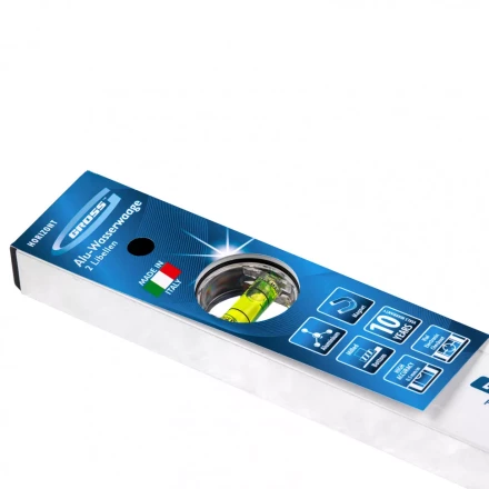 Уровень алюминиевый 400 мм фрезерованный 2 глазка магнитный Gross 33670 купить в Уфе