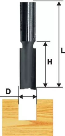 Фреза пазовая прямая ф12x51мм хв 12мм ДСП 28024 купить в Уфе