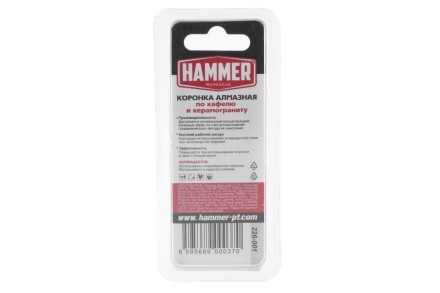 Коронка алмазная HAMMER Ф6х60мм (DHS 6.0*60/5) купить в Уфе