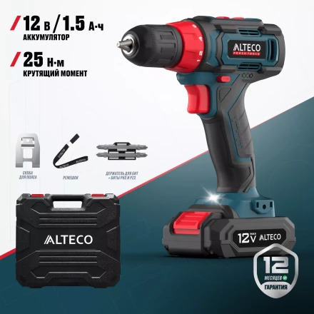 Аккумуляторная дрель-шуруповерт ALTECO CD 12-25 71388 купить в Уфе
