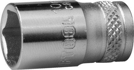 Торцовая головка KRAFTOOL &quot;INDUSTRIE QUALITAT&quot;, Cr-V, FLANK, хромосатинированная, 1/4&quot;, 10 мм 27815-10_z01 купить в Уфе