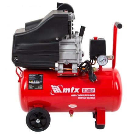 Компрессор воздушный MTX 58003, DC1500L/24, 1,5 кВт, 24 л, 210 л/мин купить в Уфе