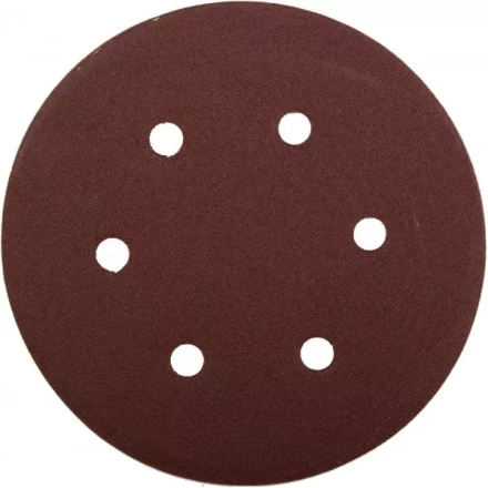 Круг шлифовальный ЗУБР &quot;МАСТЕР&quot; универсальный, из абразивной бумаги на велкро основе, 6 отверстий, Р100, 150мм, 5шт 35566-150-100 купить в Уфе