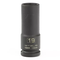 Головка ударная удлиненная шестигранная 19мм 1/2" CrMo  Stels 13946