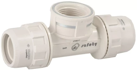 Тройник ЗУБР "ШиреФит" переходной "штуцер с гайкой - внутренняя резьба - штуцер с гайкой", 26мм-3/4"-26мм 51502-26-3/4-26 купить в Уфе